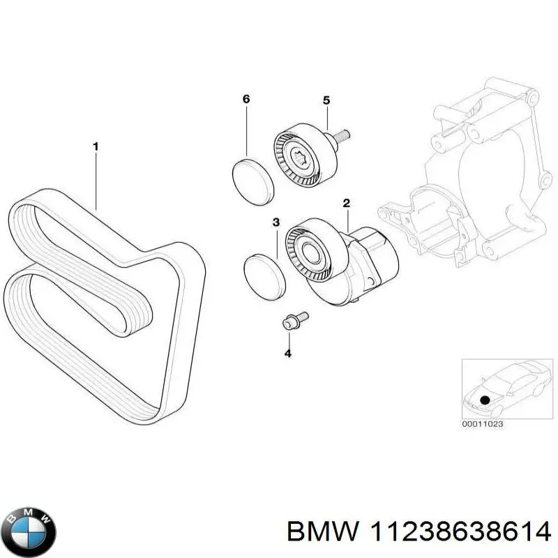 Do koszyka 8638614 BMW Koło pasowe wału korbowego