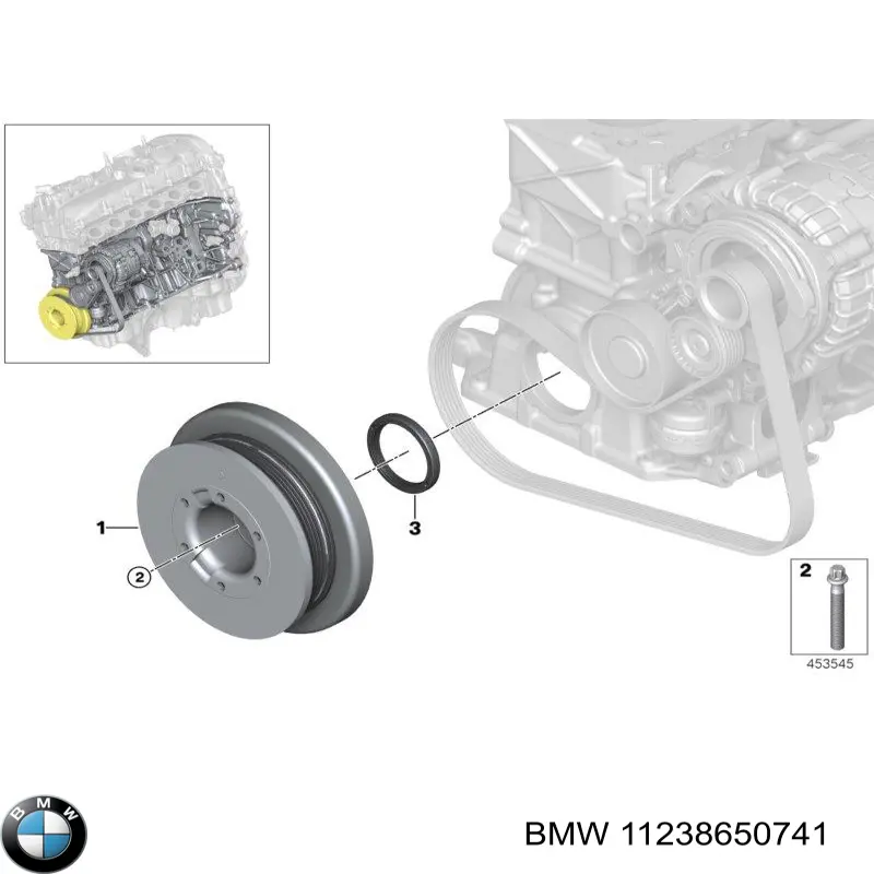 Do koszyka 11238638534 BMW Koło pasowe wału korbowego