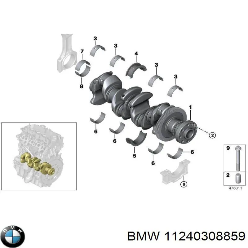Korbowód tłoka silnika BMW 11240308859 cena, od 146,42 USD