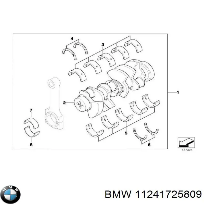 Korbowód tłoka silnika BMW 11241725809 cena, od 122,33 USD