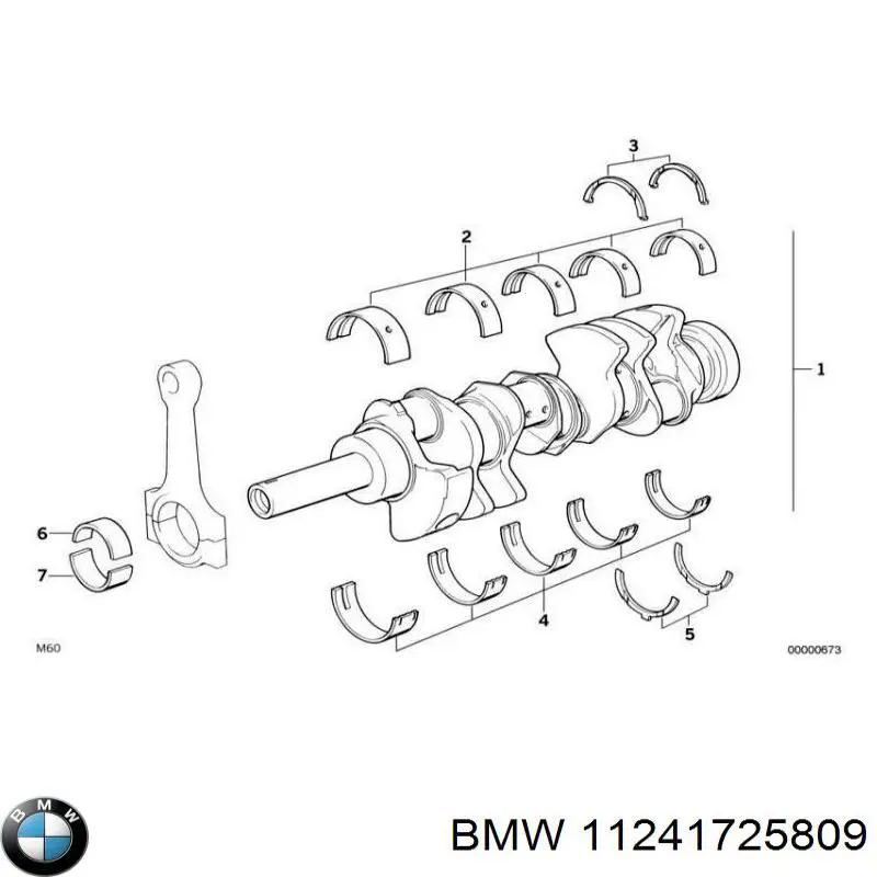 Do koszyka 11241725809 BMW Korbowód tłoka silnika