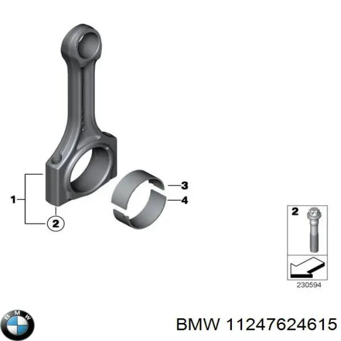 11247624615 BMW korbowód tłoka silnika