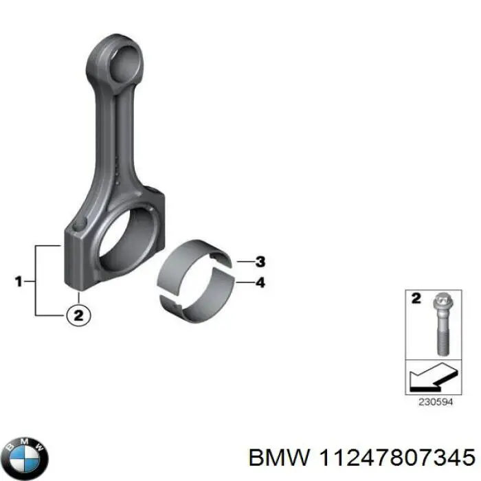 Korbowód tłoka silnika do BMW 1 (F21)