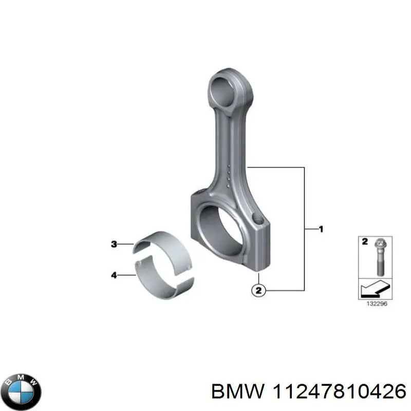 11247810426 BMW Panewki korbowodowe wału korbowego, zestaw, standardowe (STD)