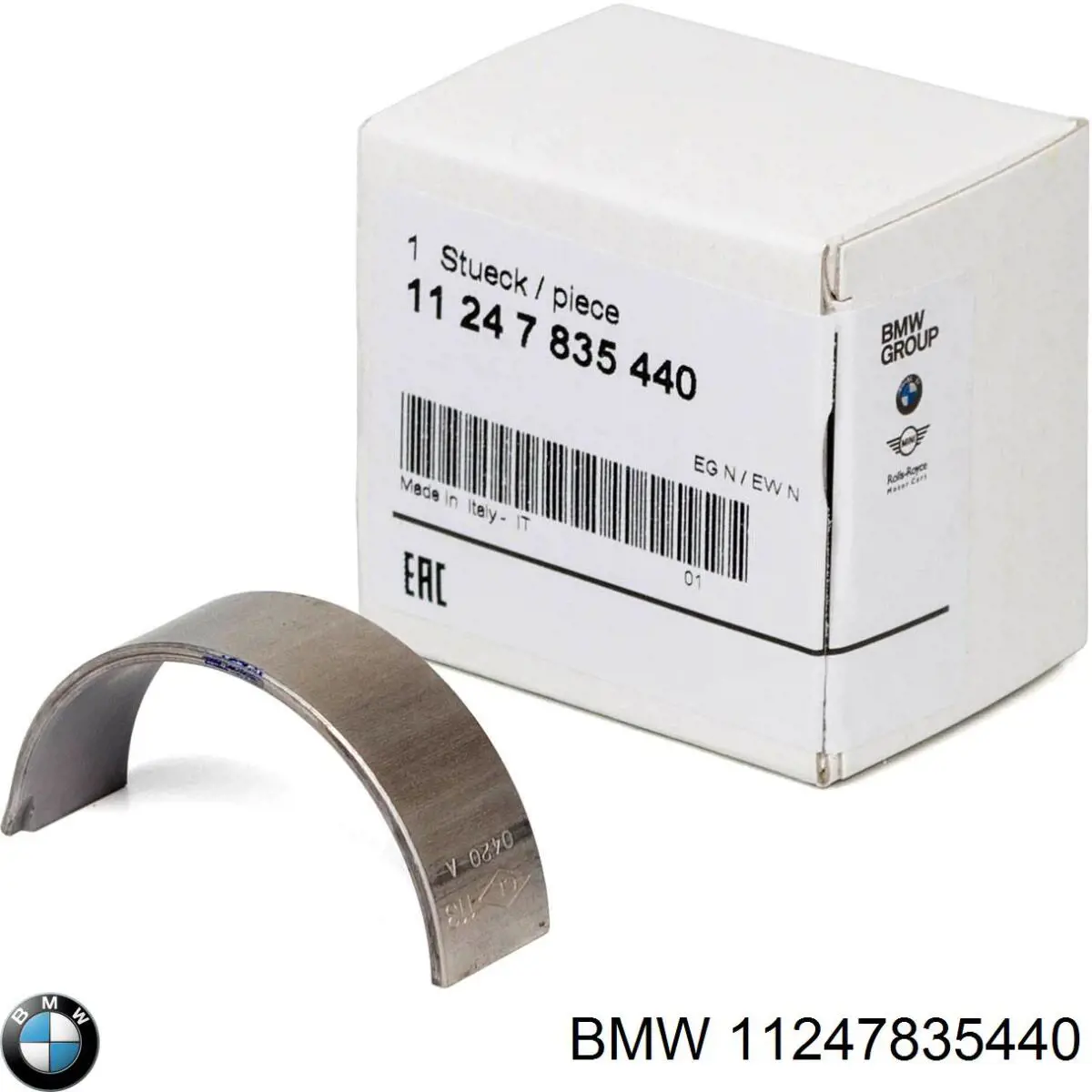 11247835440 BMW Panewki główne wału korbowego, zestaw, 1. naprawa (+0,25)