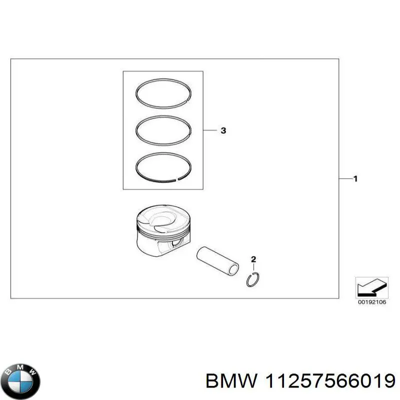Tłok, komplet do jednego cylindru, STD BMW 11257566019 cena, od 97,47 USD