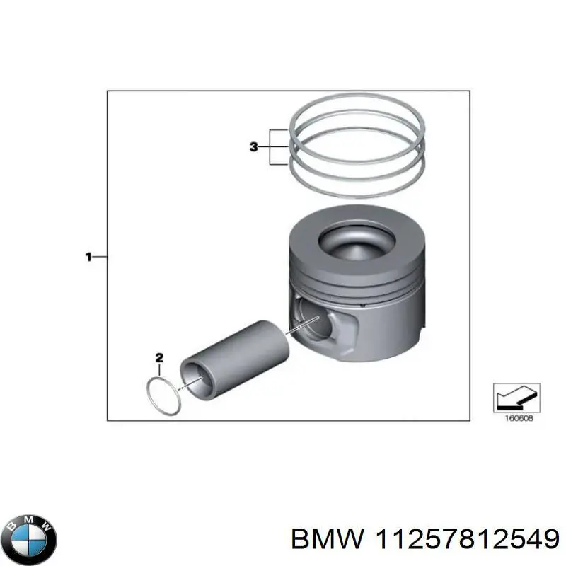Tłok, komplet do jednego cylindru, STD BMW 11257812549 cena, od 143,02 USD