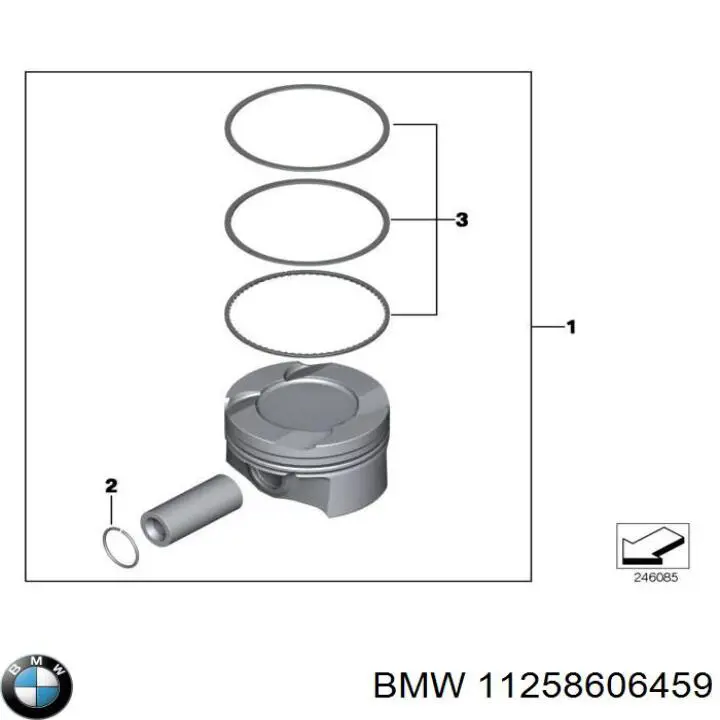 Tłok, komplet do jednego cylindru, STD BMW 11258606459 cena, od 77,64 USD