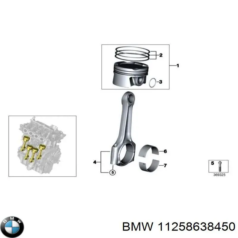 Tłok ze sworzniem bez pierścieni, STD BMW 11258638450 cena, od 183,88 USD