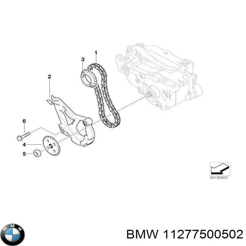 Łańcuch pompy oleju BMW 11277500502 cena, od 34,19 USD
