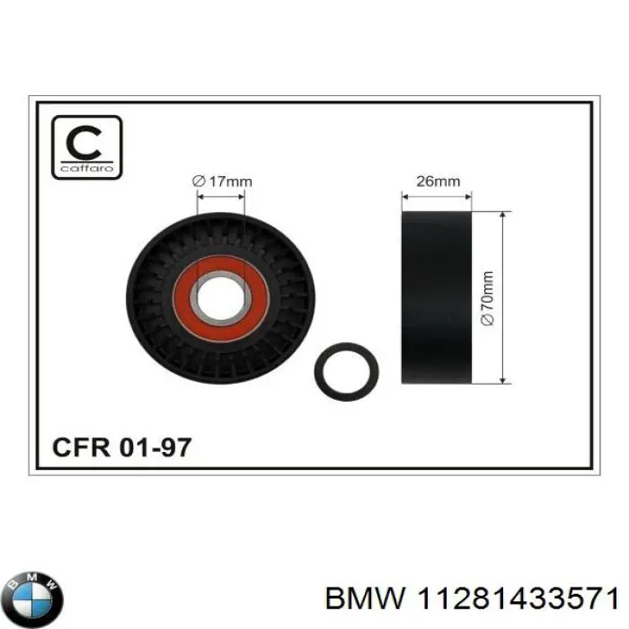 Do koszyka 11281433571 BMW Napinacz paska napędowego