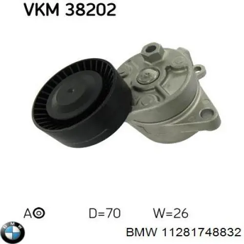 Do koszyka 11281748832 BMW Napinacz paska napędowego