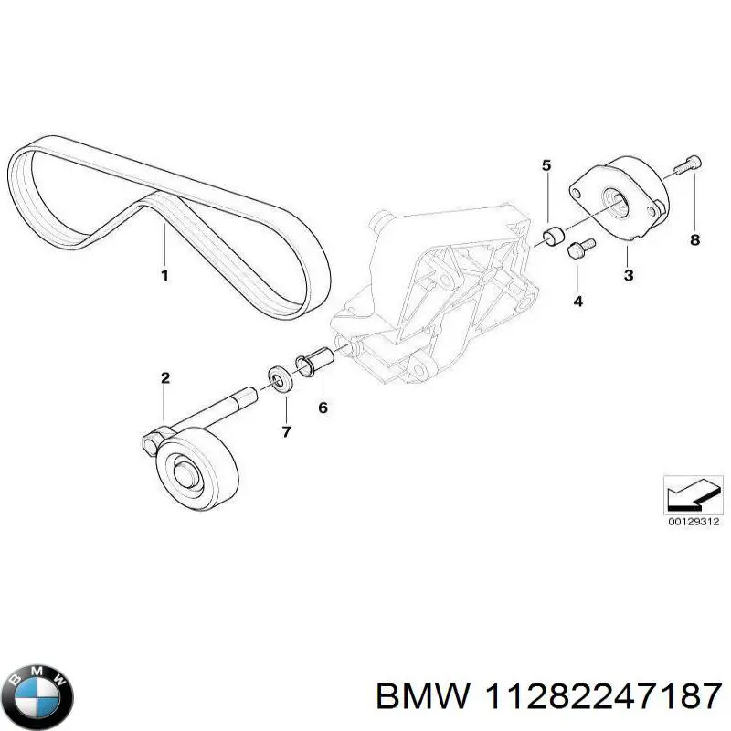 Do koszyka 11282247187 BMW Rolka napinacza paska napędowego