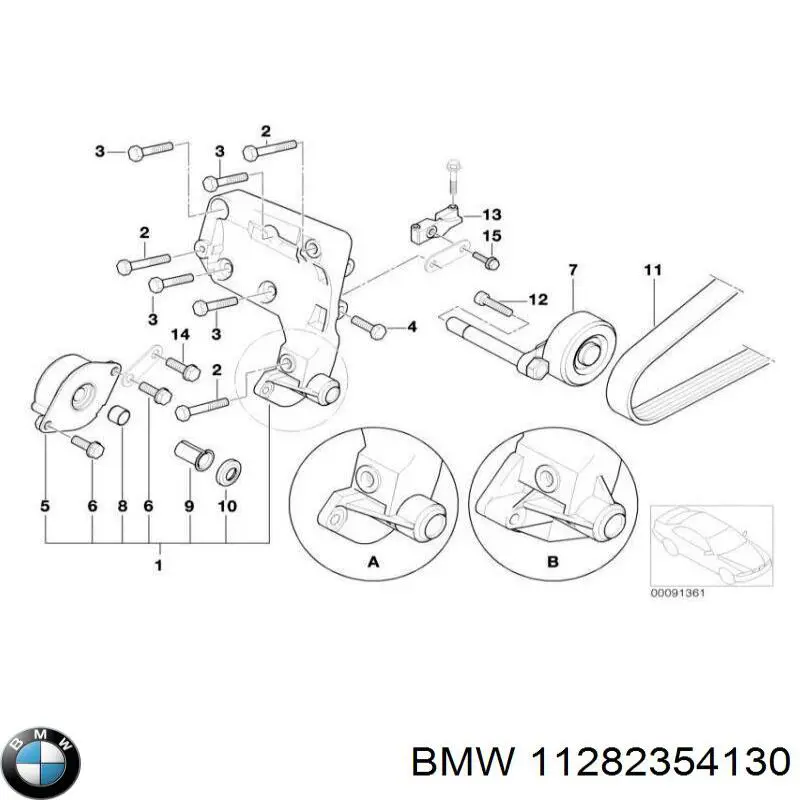Napinacz paska napędowego 11282354130 BMW