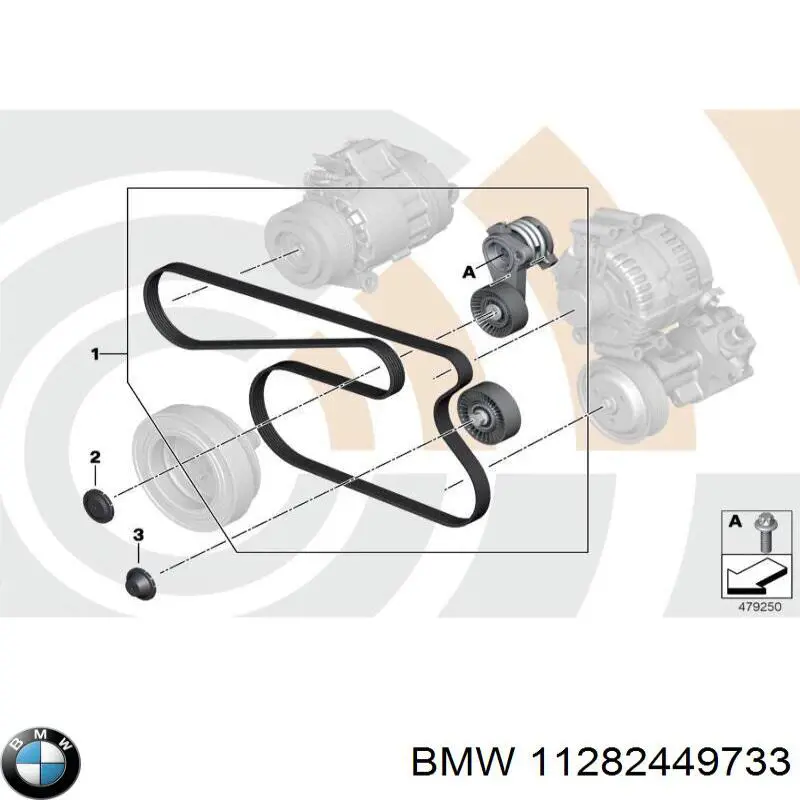 11282449733 BMW Pasek napędowy mechanizmów, zestaw