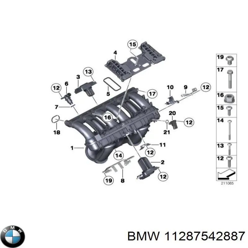 Do koszyka 11287542887 BMW Rolka prowadząca, kierunkowa paska napędowego