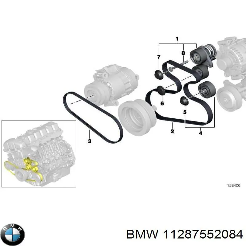 Do koszyka 11287552084 BMW Pas napędowy mechanizmów