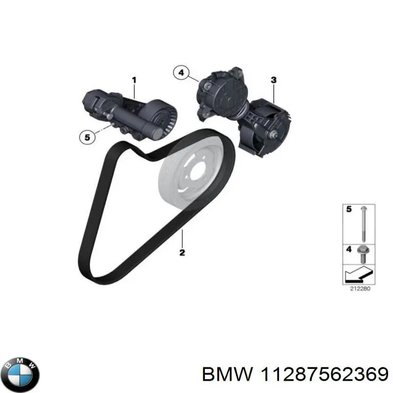 Śruba naciągarki pasa napędowego do BMW 1 (F21)