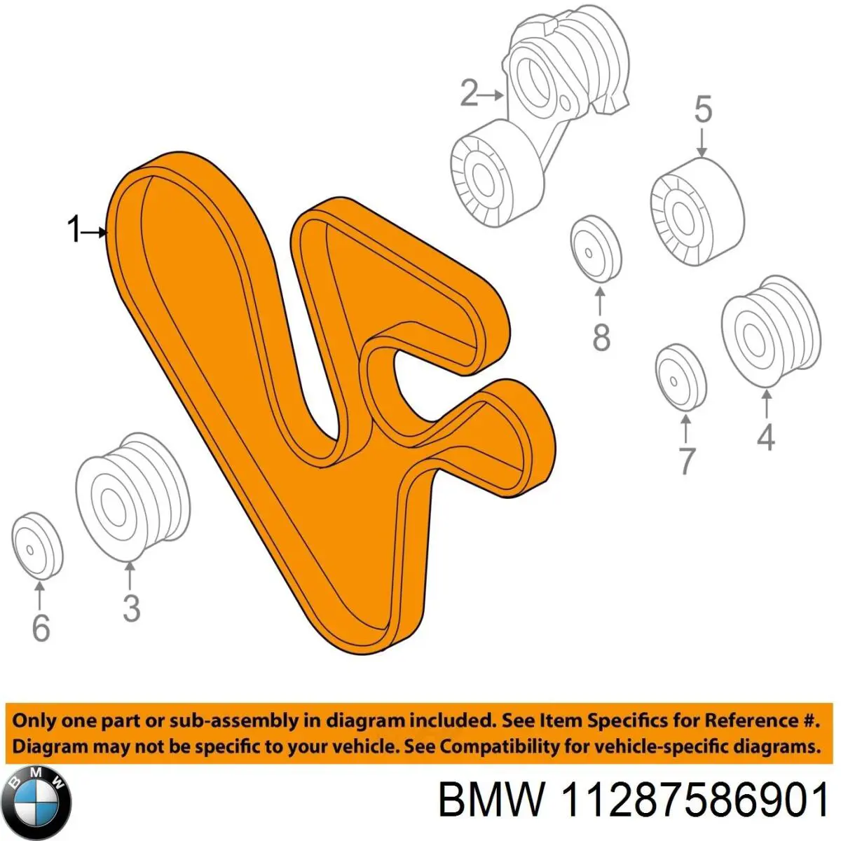 Pas napędowy mechanizmów 11287586901 BMW