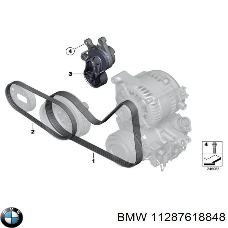 Pas napędowy mechanizmów 11287618848 BMW