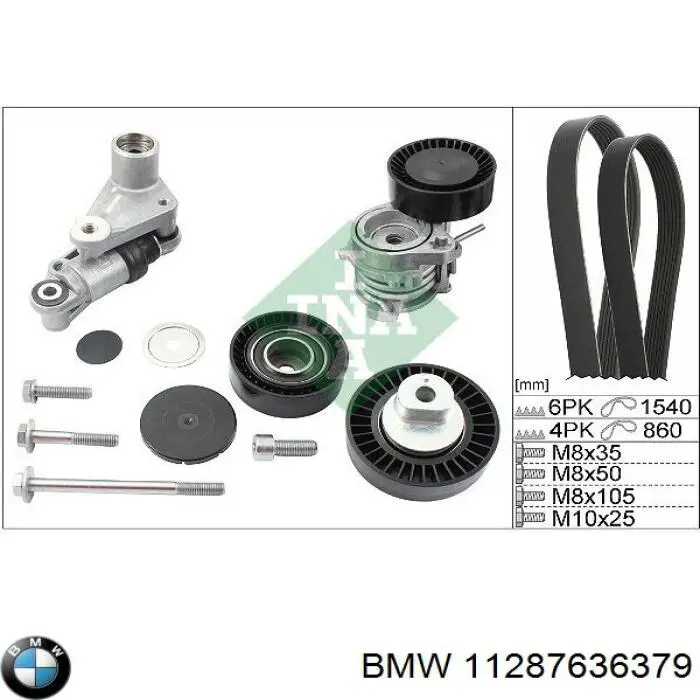 Pas napędowy mechanizmów 11287636379 BMW