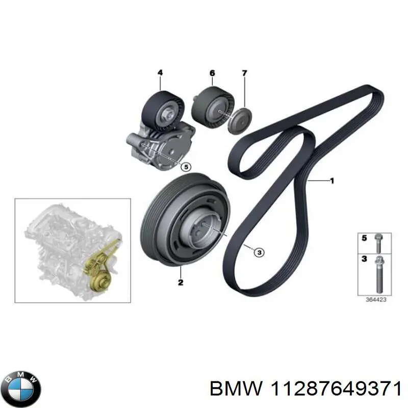 11287649371 BMW rolka prowadząca, kierunkowa paska napędowego