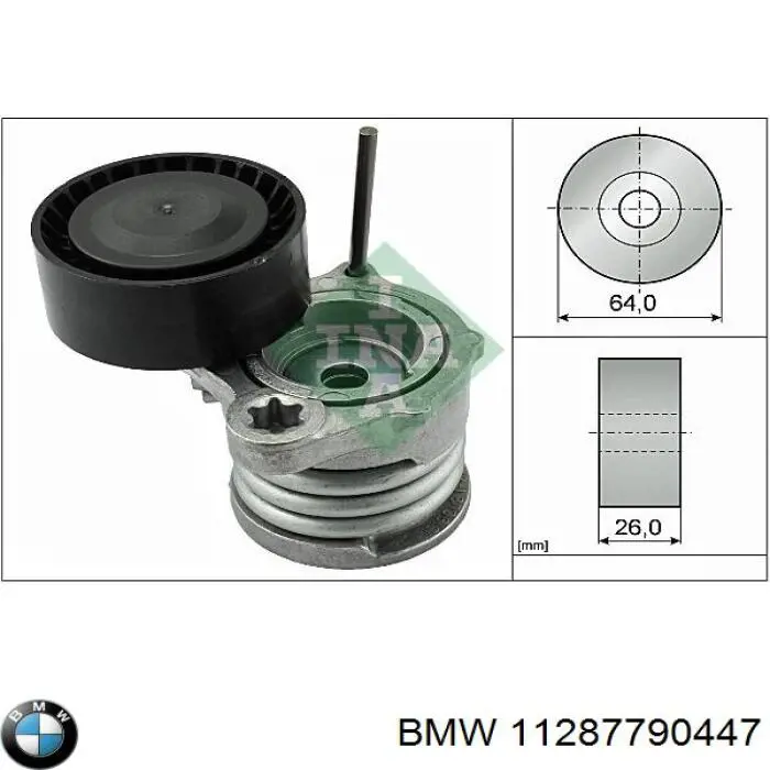 Napinacz paska napędowego BMW 11287790447 cena, od 68,10 USD