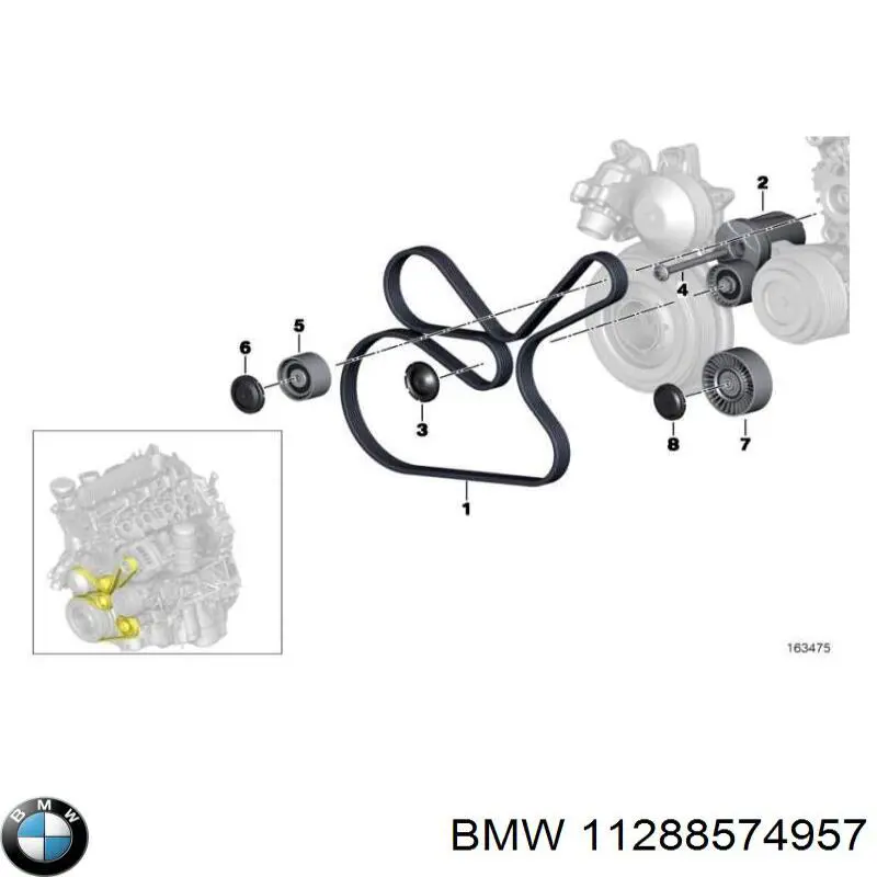 Do koszyka 11288574957 BMW Pas napędowy mechanizmów