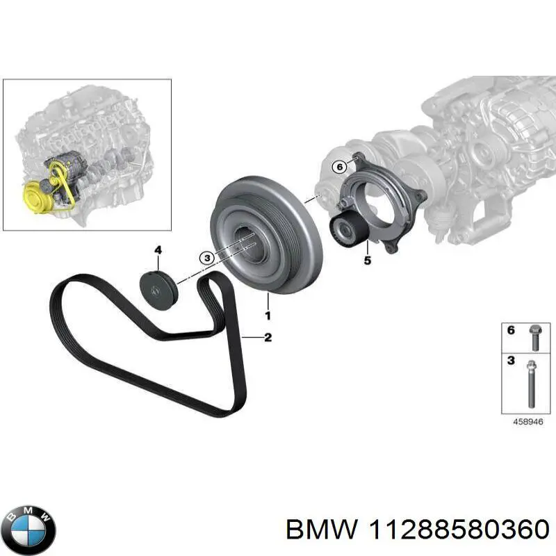 11288580360 BMW Napinacz paska napędowego