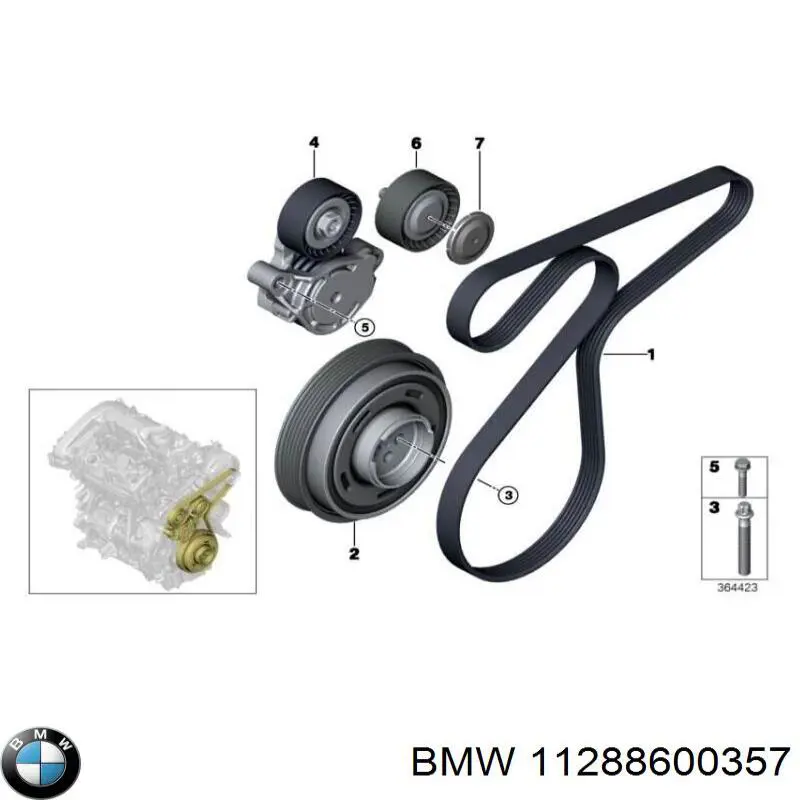 Napinacz paska napędowego BMW 11288600357 cena, od 58,84 USD