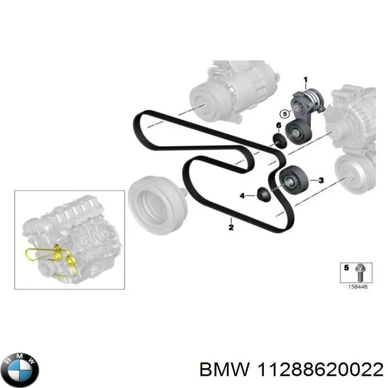 Napinacz paska napędowego BMW 11288620022 cena, od 53,41 USD