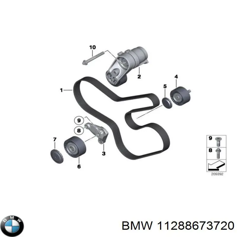 11288673720 BMW Rolka prowadząca, kierunkowa paska napędowego