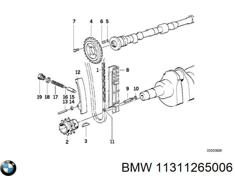 Koło zębatewalcowe wałka rozrządu silnika BMW 11311265006 cena, od 55,43 USD