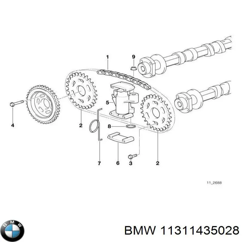 Prowadnica napinacza łańcucha rozrządu BMW 11311435028 cena, od 4,91 USD