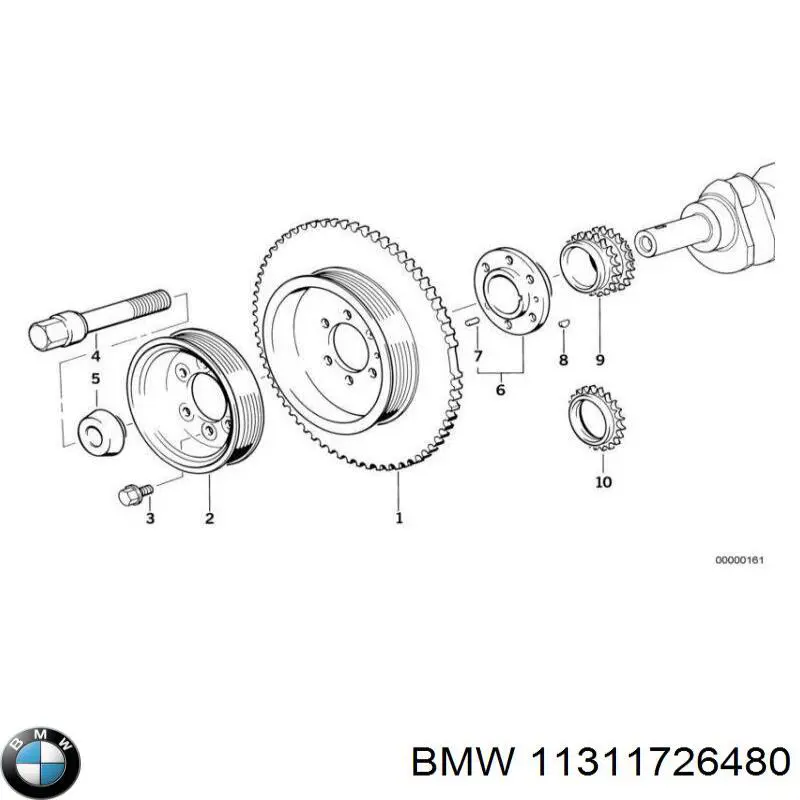 Do koszyka 11311726480 BMW Tłumik drgań łańcucha rozrządu