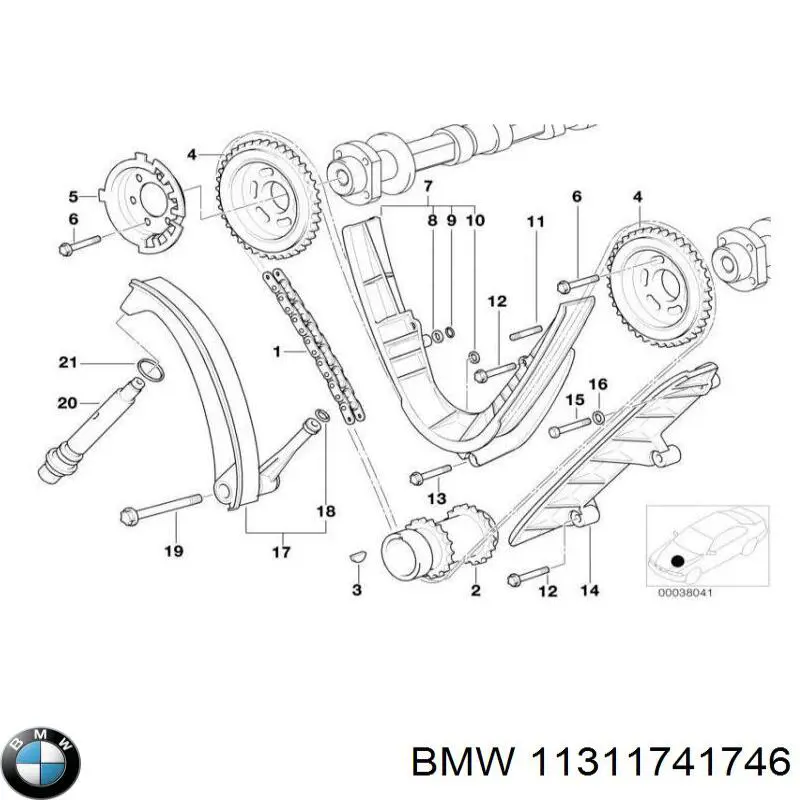 11311741746 BMW Łańcuch rozrządu