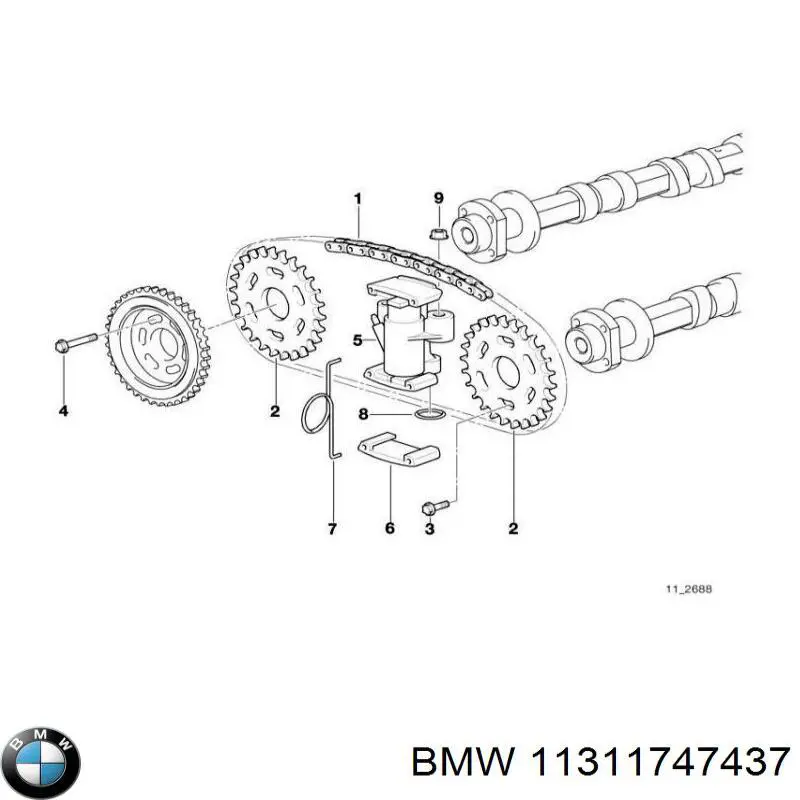 Do koszyka 11311747437 BMW Łańcuch rozrządu górny