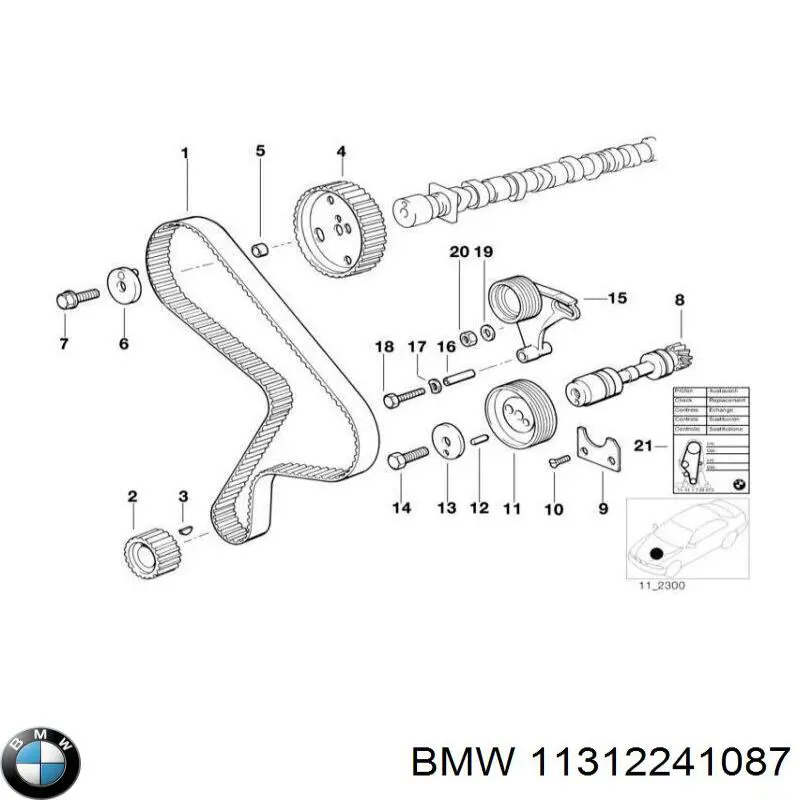 Rolka napinacza paska rozrządu BMW 11312241087 cena, od 74,92 USD