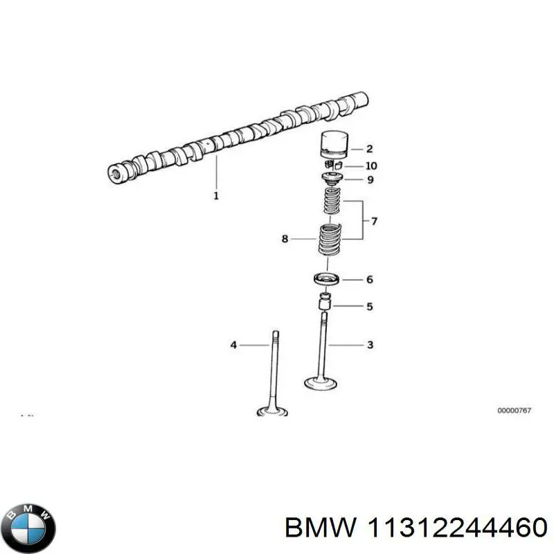 11312244460 BMW Wał rozrządu silnika
