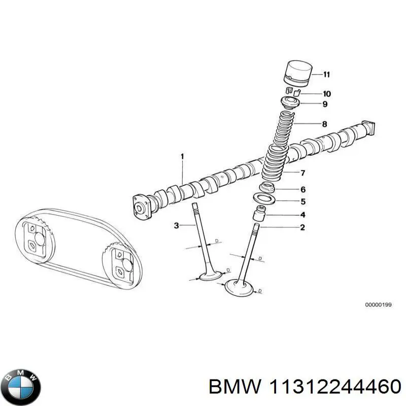 Wał rozrządu silnika BMW 11312244460 cena, od 1263,33 USD