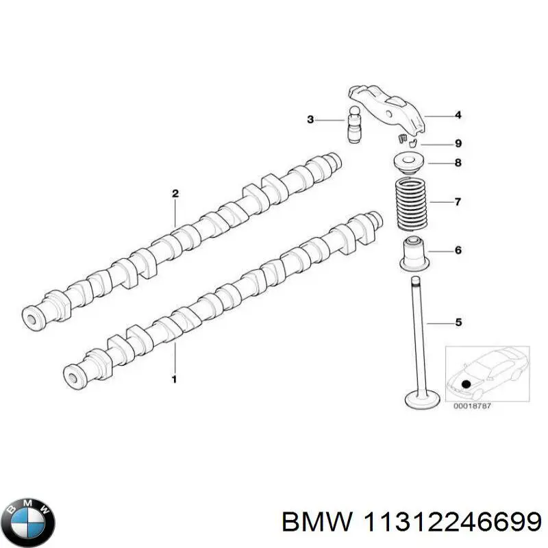 Wał rozrządu silnika do BMW X5  E53
