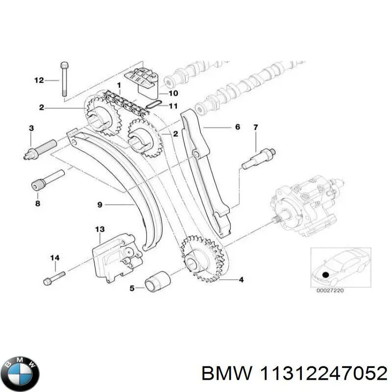 Koło zębatewalcowe wałka rozrządu silnika do BMW 5 (E39)