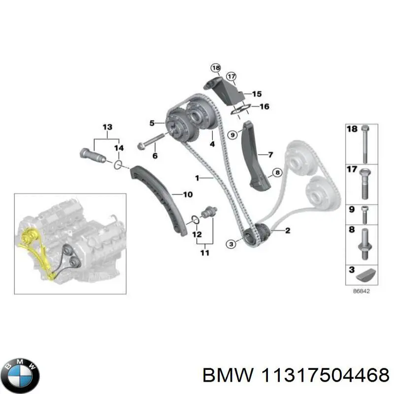 11317504468 BMW Łańcuch rozrządu