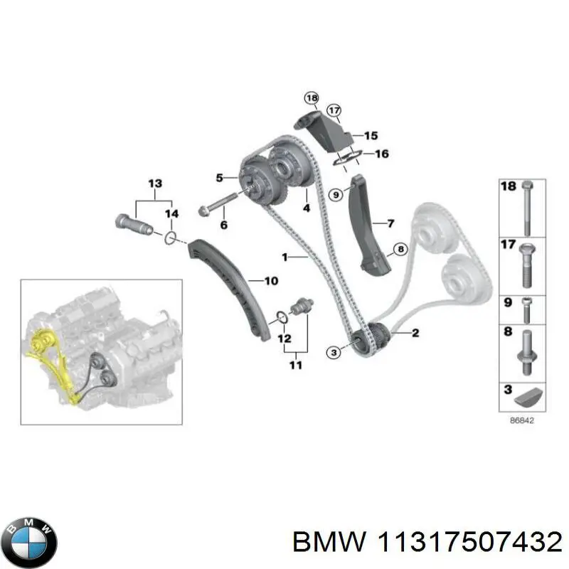 11 31 0 150 578 BMW pierścień kolektora wydechowego