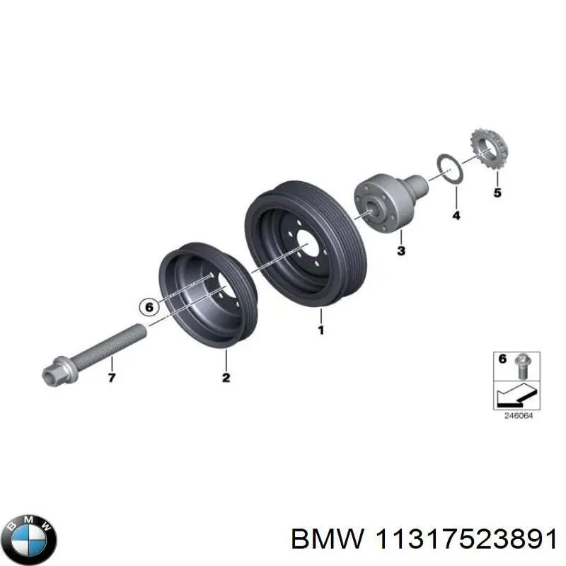 Do koszyka 11317523891 BMW Koło zębate napinacza łańcucha rozrządu