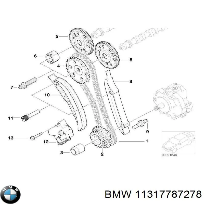 11317787278 BMW Koło zębatewalcowe wałka rozrządu silnika