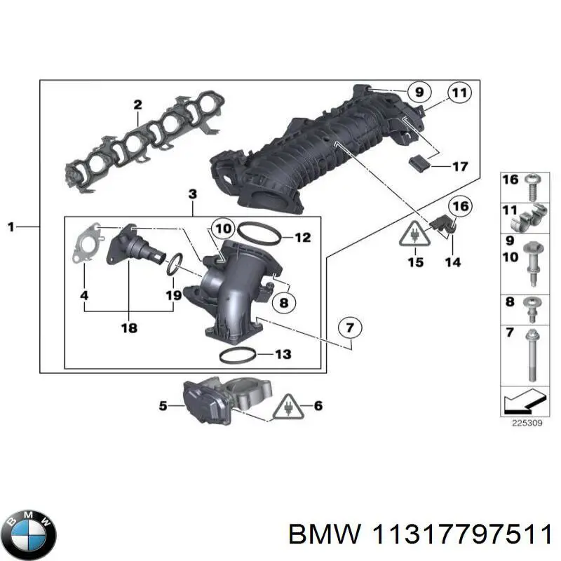 Obudowa wałka rozrządu BMW 11317797511