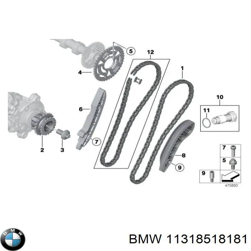 11318518181 BMW koło zębatewalcowe wałka rozrządu silnika