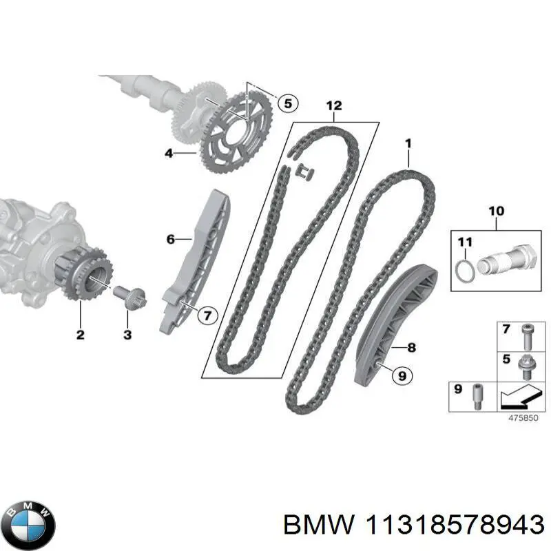 11318578943 BMW Łańcuch rozrządu górny
