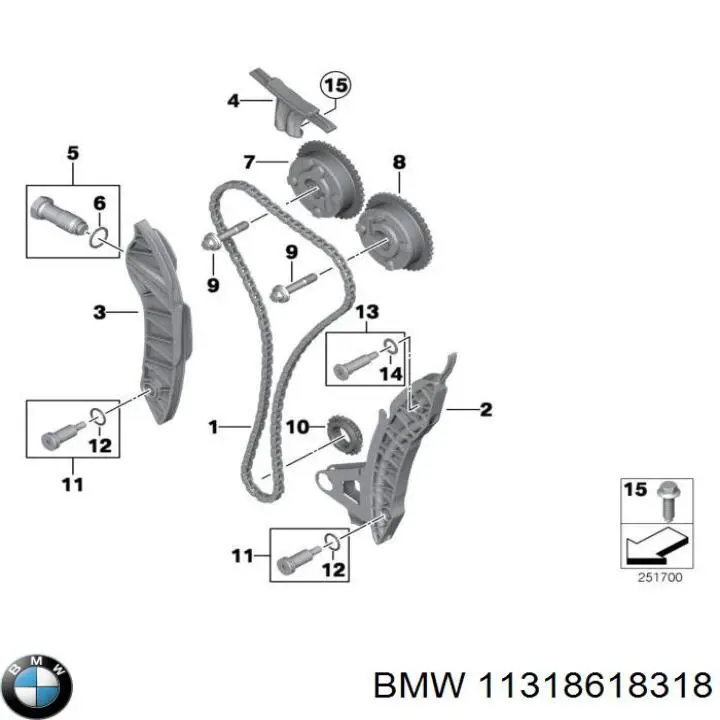 11318618318 BMW Łańcuch rozrządu